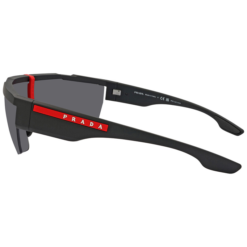 Prada Linea Rossa Polarized Grey Shield Men's Sunglasses PS 03XS