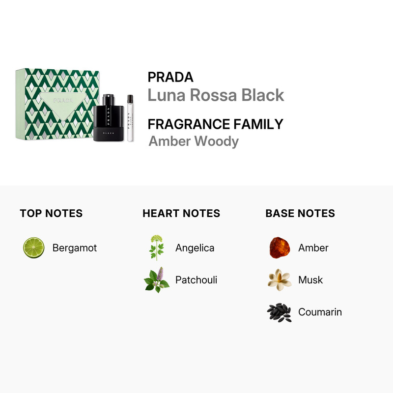 Prada Men's Luna Rossa Black Gift Set Fragrances 3614274642049