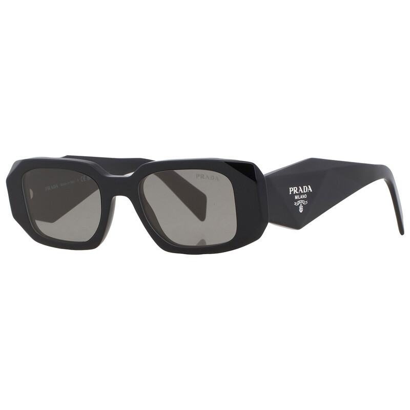 Prada Multilayer Mirror Black Rectangular Ladies Sunglasses PR
