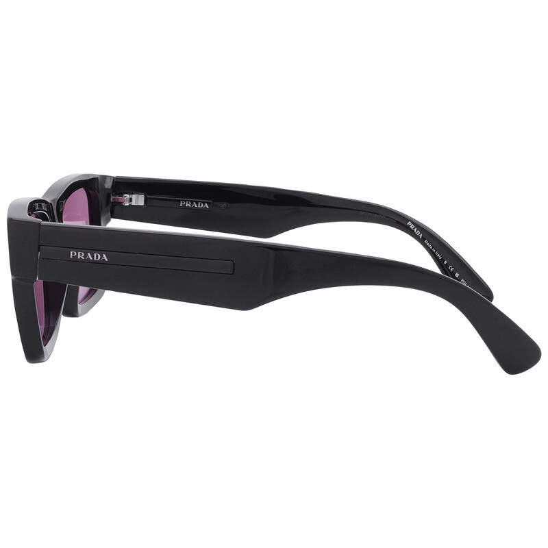 Prada Polarized Fuchsia Crystal Rectangular Men's Sunglasses PR