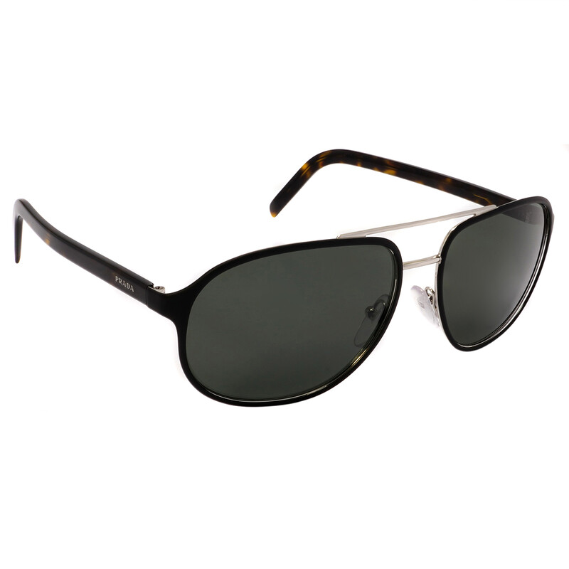 Prada Polarized Green Oval Men's Sunglasses PR 53XS 524736 60