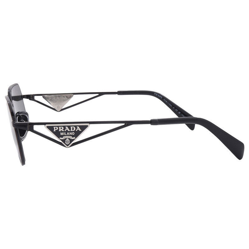 Prada Polarized Grey Geometric Ladies Sunglasses PR A51S 1AB5Z1 58