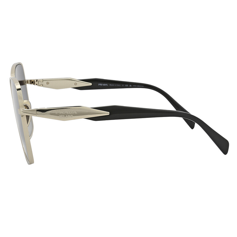 Prada Polarized Grey Gradient Square Ladies Sunglasses PR 64ZS