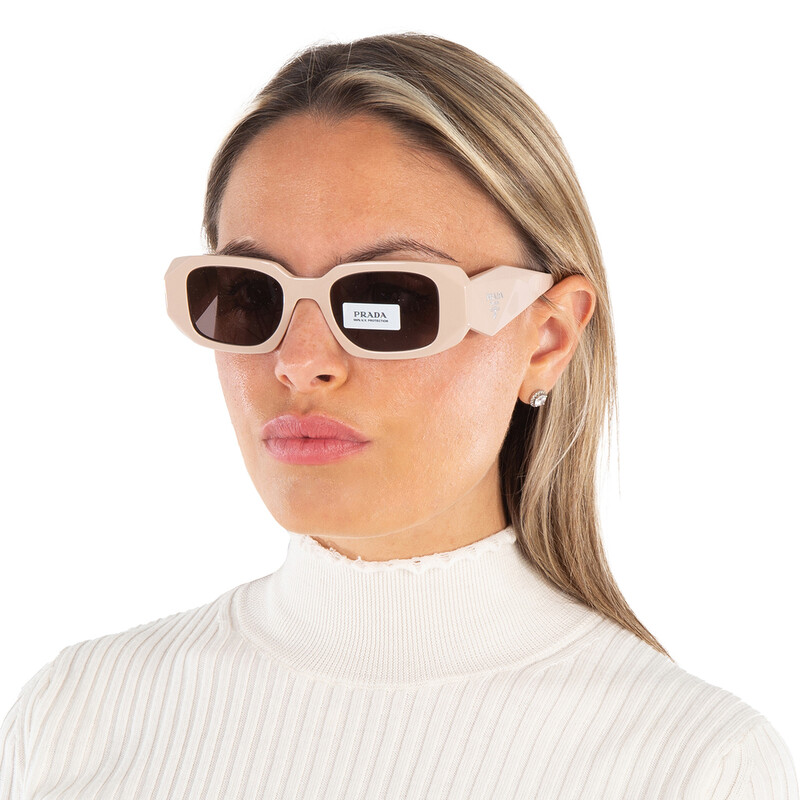 Prada Purple Brown Rectangular Ladies Sunglasses PR 17WS  display picture 1