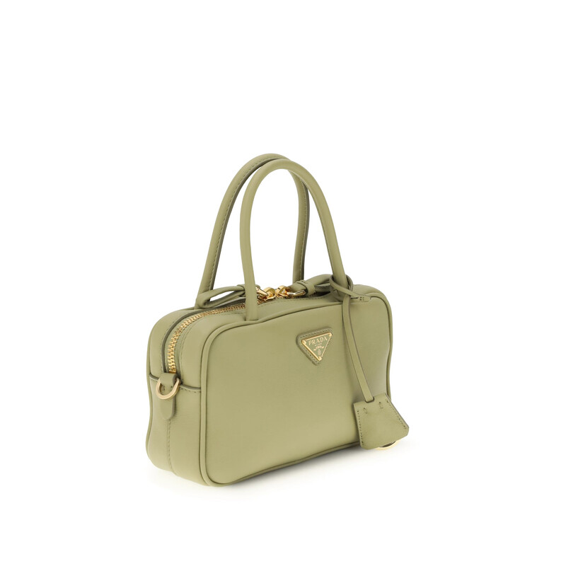Prada Sage Green Leather Handbag 1BB1522CYS F0362 8056811206430