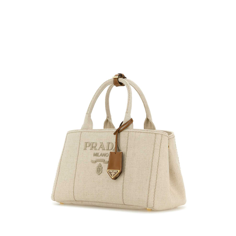 Prada Sand Canvas Shopping Bag 1BG554V8OK2CX9F0018 8057627405673