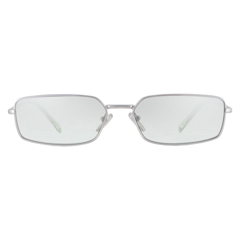 Prada Silver Grey Mirror Rectangular Ladies Sunglasses PR A60S