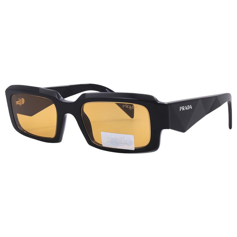 Prada PR 27ZS イエローレンズサングラス Prada Amber Pilot Men's Sunglasses PR 27ZS 16K70A 54 8056597899208