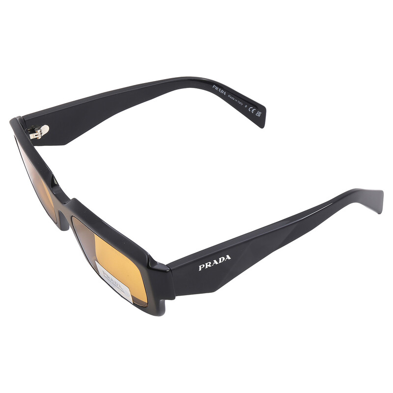Prada PR 27ZS イエローレンズサングラス Prada Eyewear Men's PR 27ZS Sunglasses in Black/Yellow Prada
