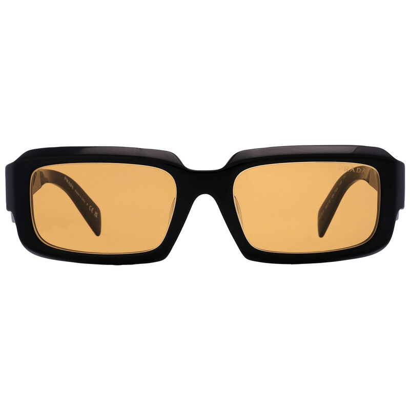Prada Yellow Rectangular Men's Sunglasses PR 27ZSF 16K70A 55