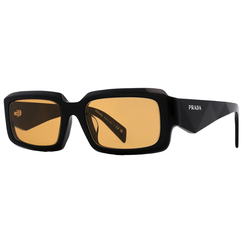 Prada Yellow Rectangular Men's Sunglasses PR 27ZSF 16K70A 55