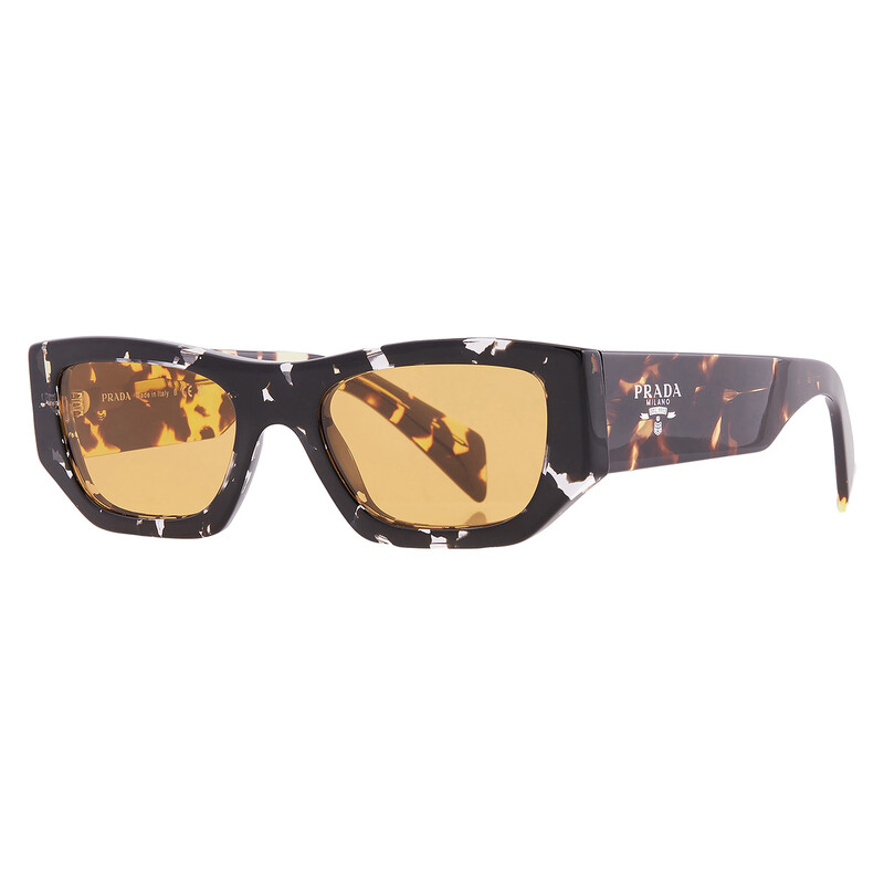 Prada Yellow Rectangular Unisex Sunglasses PR A01S 15O10C 53