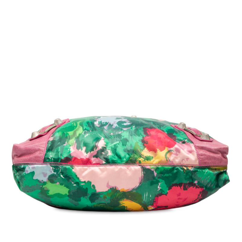 Balenciaga Pre-owned Balenciaga Lambskin and Satin Floral Print