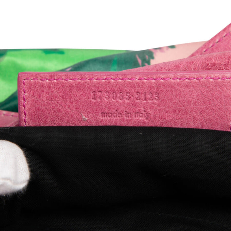Balenciaga Pre-owned Balenciaga Lambskin and Satin Floral Print