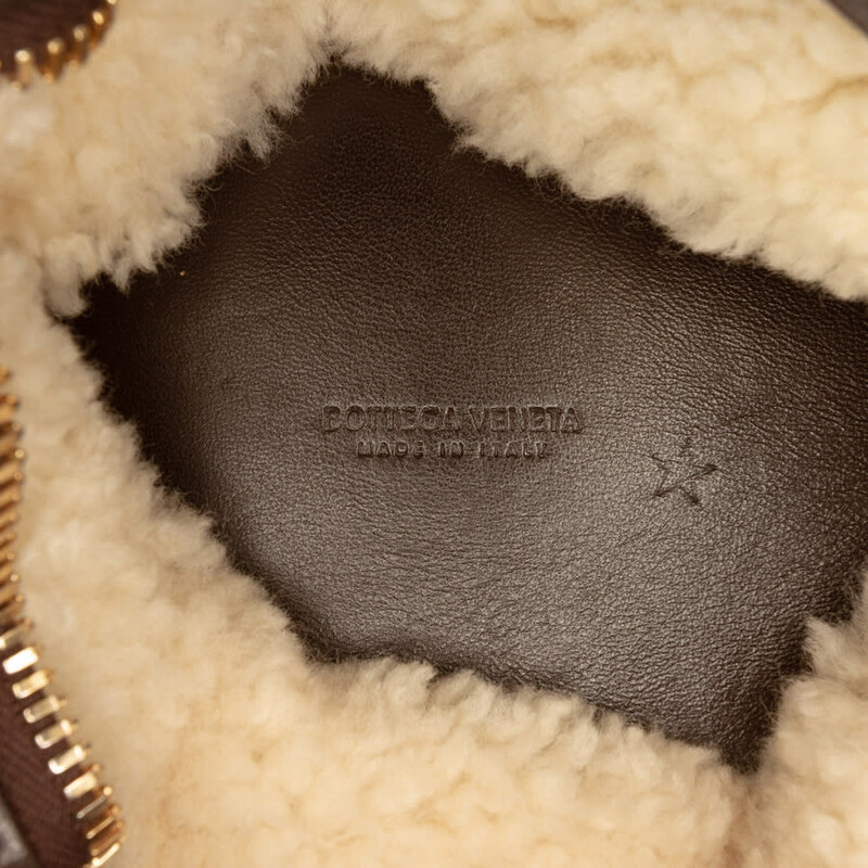 Bottega Veneta Pre-owned Bottega Veneta Shearling Trimmed Leather
