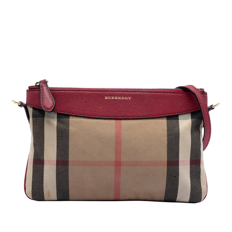 BURBERRY バーバリー　サコッシュ BURBERRY（バーバリー） ロゴ プリント ポシェット ブラック ナイロン