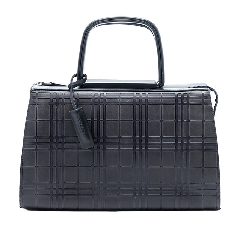 Burberry Pre-owned Burberry House Check Embossed Leather Handbag