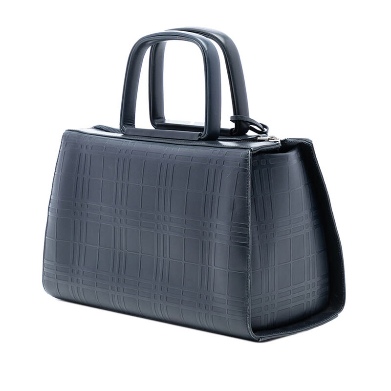 Burberry Pre-owned Burberry House Check Embossed Leather Handbag