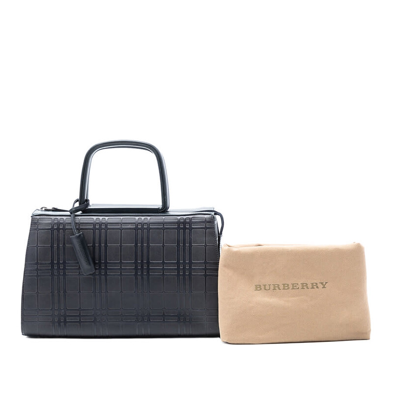 Burberry Pre-owned Burberry House Check Embossed Leather Handbag