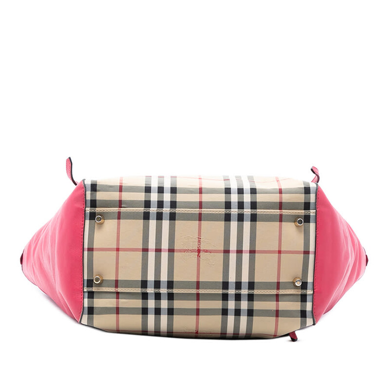 Burberry Pre-owned Burberry Small Haymarket Check Canvas and