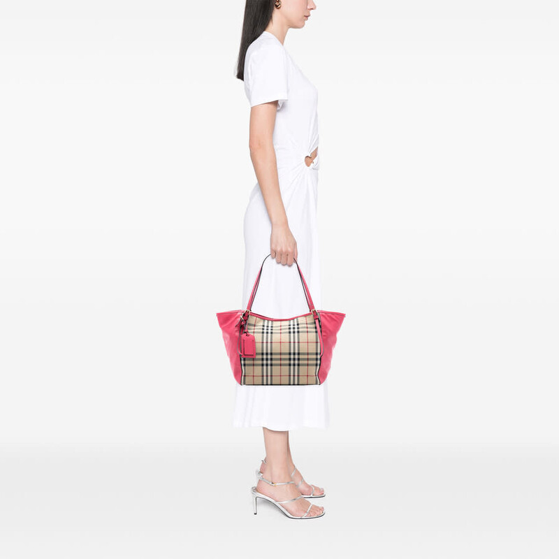 Burberry Pre-owned Burberry Small Haymarket Check Canvas and