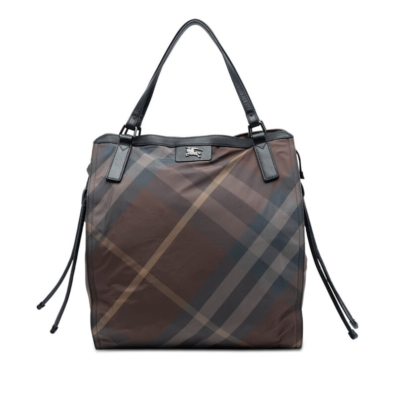 Burberry Pre-owned Burberry Supernova Check Nylon Buckleigh Tote