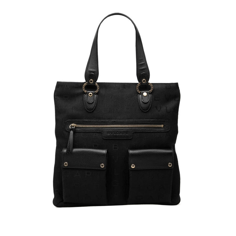 Bvlgari Pre-owned Bvlgari Canvas Logomania Tote Ladies