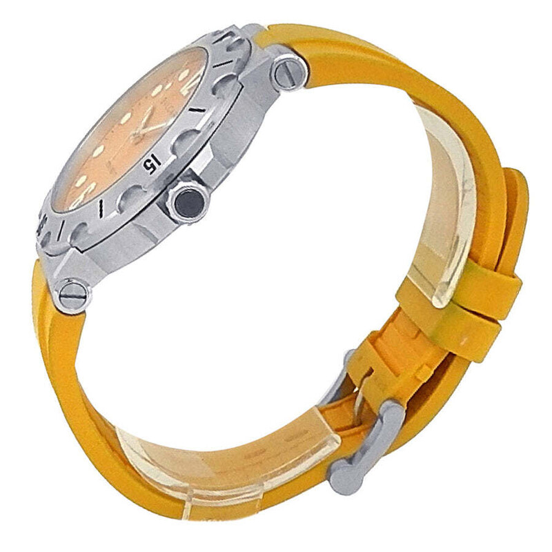 Bvlgari Pre-owned Bvlgari Diagono Orange Dial Men's Watch 102787 - Pre ...