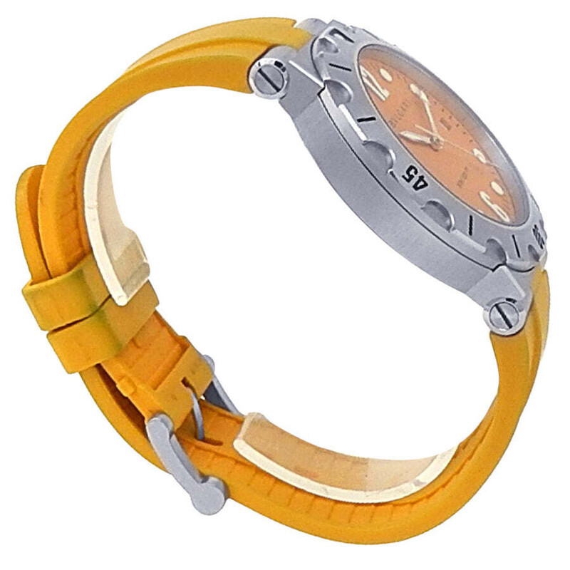 Bvlgari Pre-owned Bvlgari Diagono Orange Dial Men's Watch 102787 - Pre ...