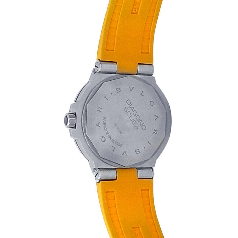 Bvlgari Pre-owned Bvlgari Diagono Orange Dial Men's Watch 102787 - Pre ...