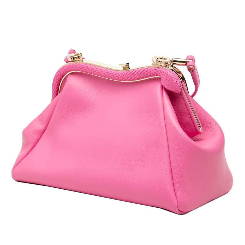 【お値下げ】BVLGARI　ポーチ　ピンク Bvlgari Pre-owned Bvlgari Leather Serpentine Pouch Crossbody
