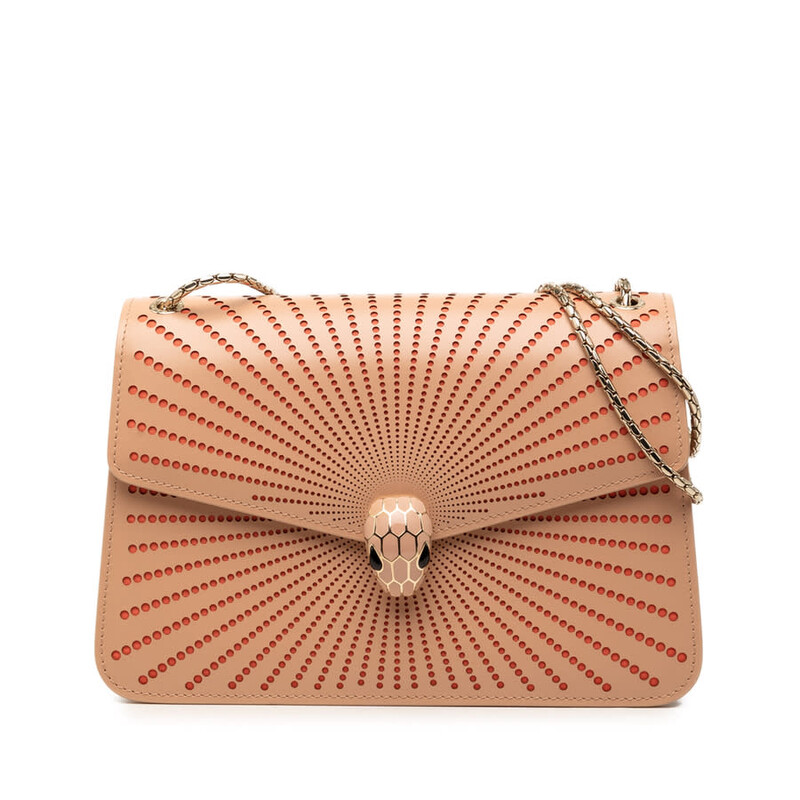 Bvlgari Pre-owned Bvlgari Medium Laser Cut Calfskin Diamond Blast
