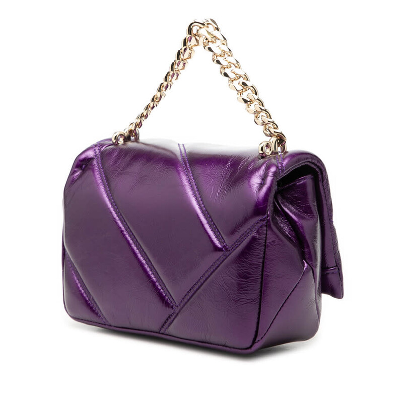 Bvlgari Pre-owned Bvlgari Mini Metallic Leather Maxi Serpenti