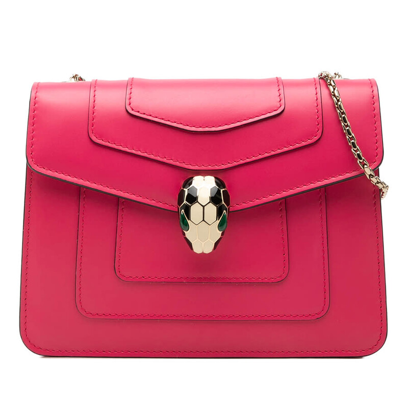 Bvlgari Pre-owned Bvlgari Small Leather Square Serpenti Forever