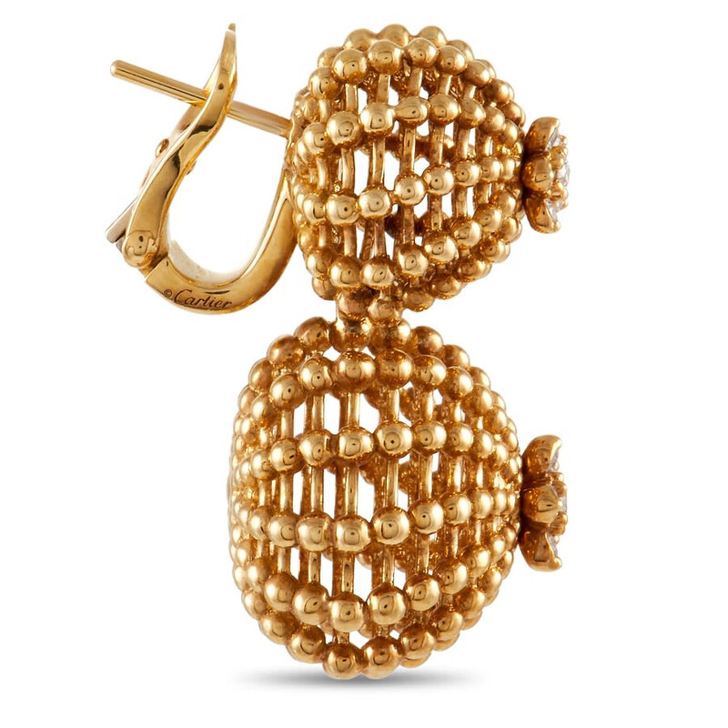 Cartier Pre-Owned Cartier Cactus de Cartier 18K Yellow Gold 0.46ct Diamond  Earrings CA02-031722-tOVFBq1XLI - Pre-Owned Jewelry - Jomashop