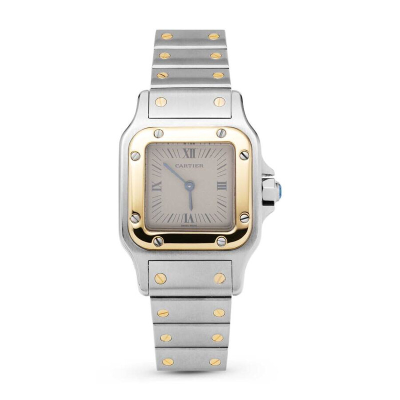 CARTIER Santos GalbeeSM YG bezel white Dial Automatic Ladies Watch_960641 Cartier Santos - 24 mm, White Gold for sale | eBay main image 3