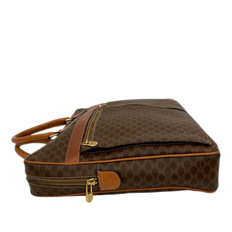 バッグ CELINE Macadam Unisex Travel Handbag Authentic CELINE Brown Macadam PVC Canvas Alma 2 Way Shoulder Bag
