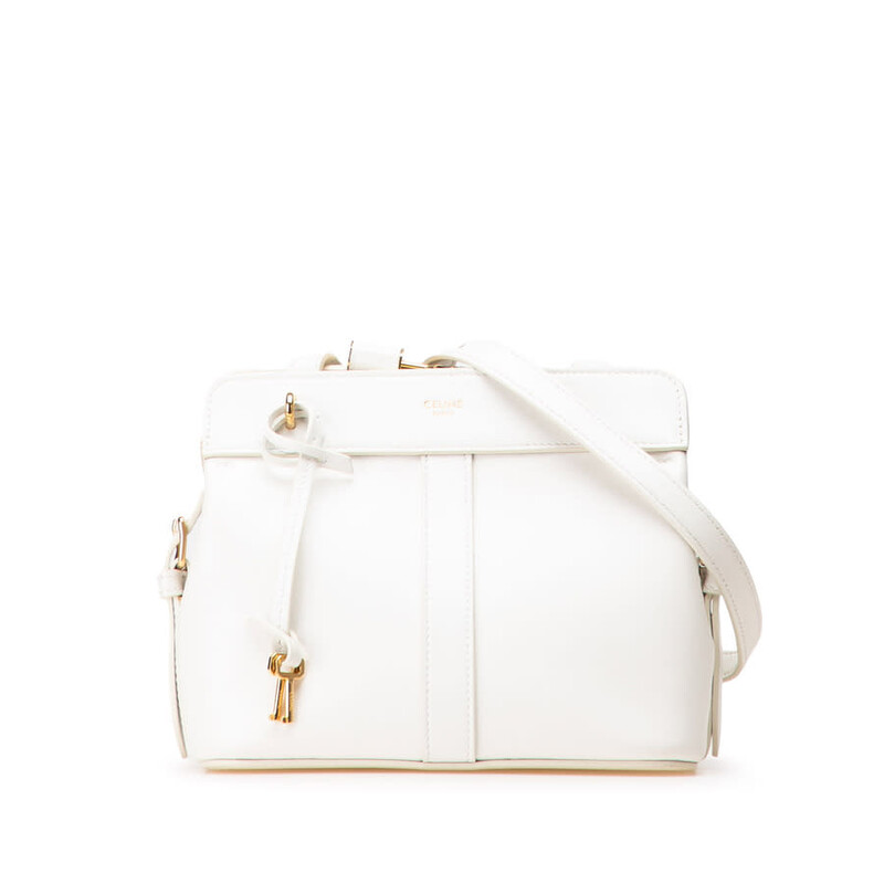 Celine Pre-owned Celine Teen Leather Cabas De France Crossbody