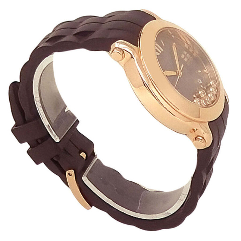 Chopard Pre-owned Chopard Happy Sport Ed.2 Brown with 7 floating ...