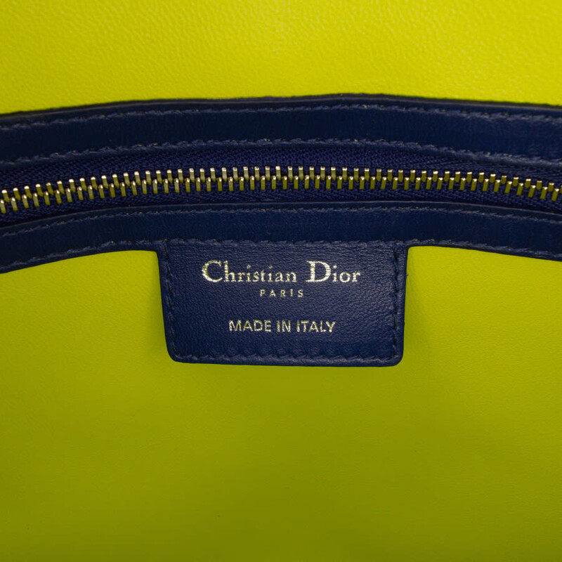 Dior Pre-owned Dior Large Tricolor Lambskin Cannage Lady Dior 16