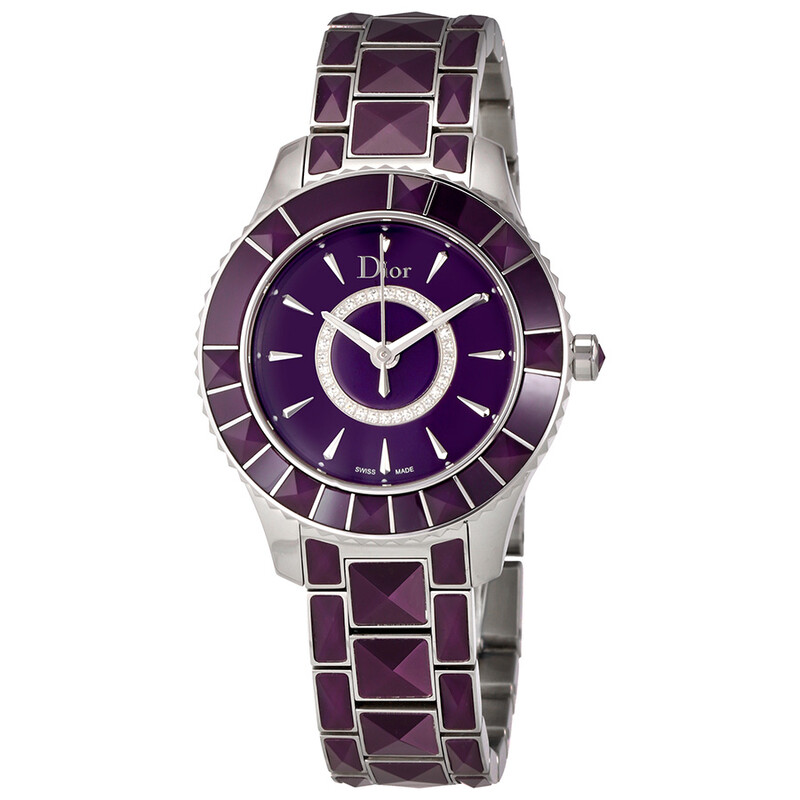 Dior crystal CD143112 Circle Diamond purple Dial Quartz Ladies Watch_949018 CLOSER Store - CLOSER Limited - Dior crystal CD143112 Circle  main image 4