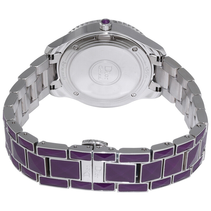 Dior Pre-owned Dior New Christal Crystal Purple Dial Ladies  display picture 1