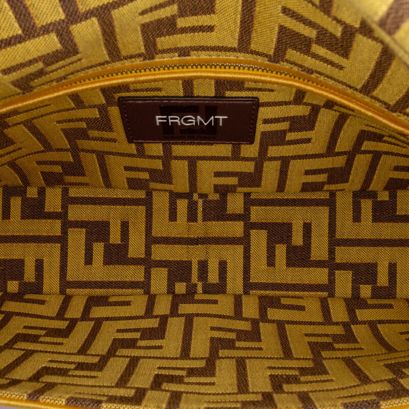 Frgmt Fendi Pre-owned Fendi FRGMT x Zucca Embroidered Canvas Baguette Satchel ...