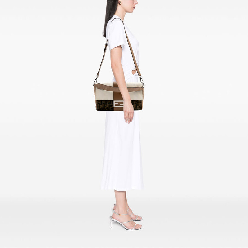Fendi Pre-owned Fendi Large Zucca and Pequin Canvas Convertible