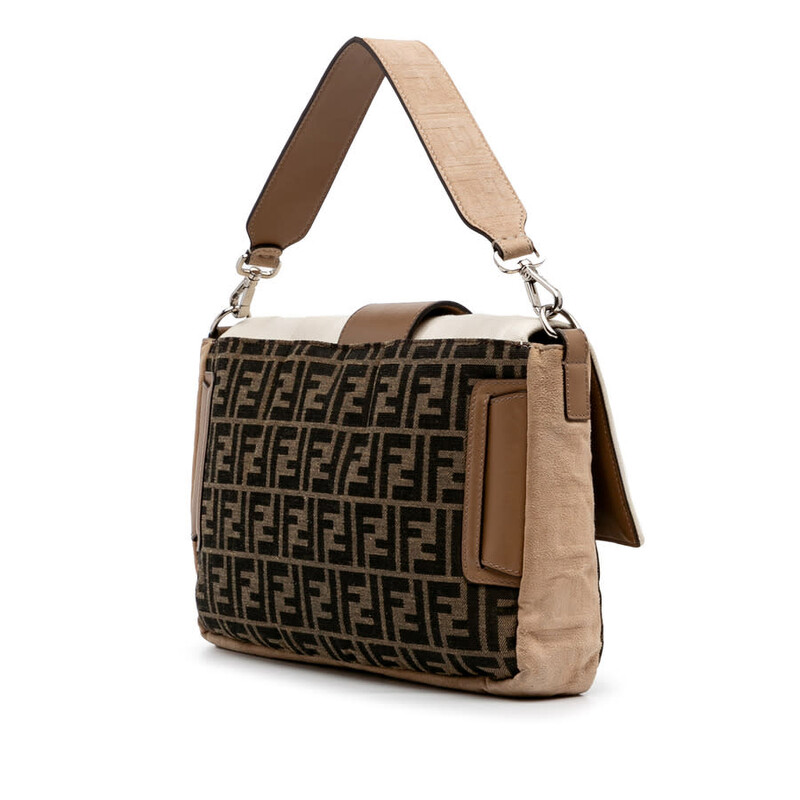 Fendi Pre-owned Fendi Large Zucca and Pequin Canvas Convertible