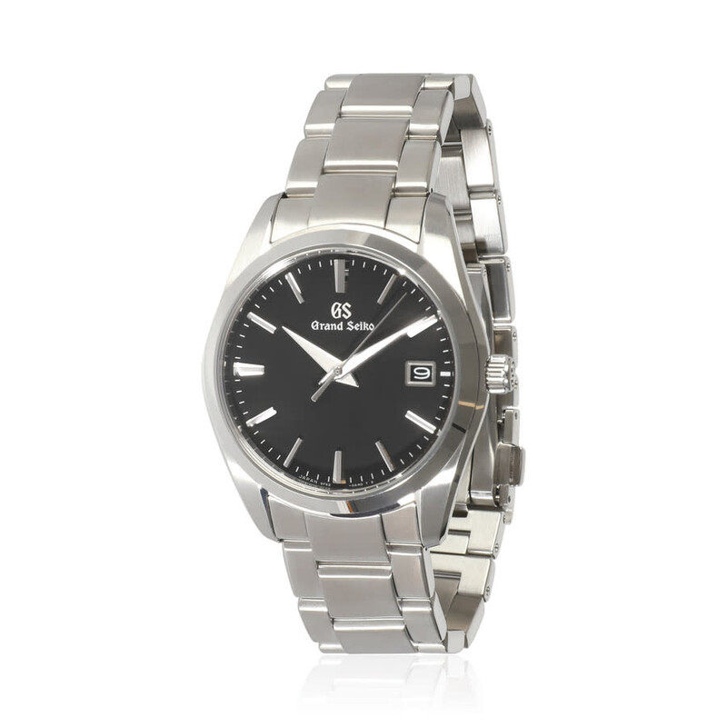 Grand Seiko Pre-owned Grand Seiko Heritage Quartz Black Dial Men's
