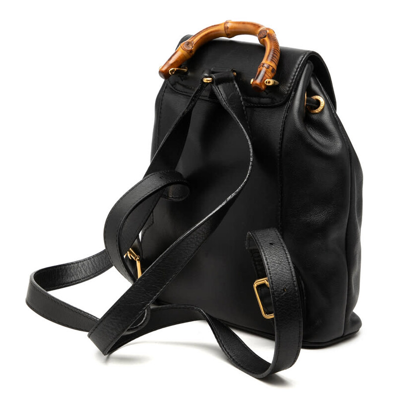 black leather gucci backpack women& 39 // Bamboo VSP Consignment GG Emblem reinterprets the Houses history of elegance and craftsmanship GUCCI - GG backpack |