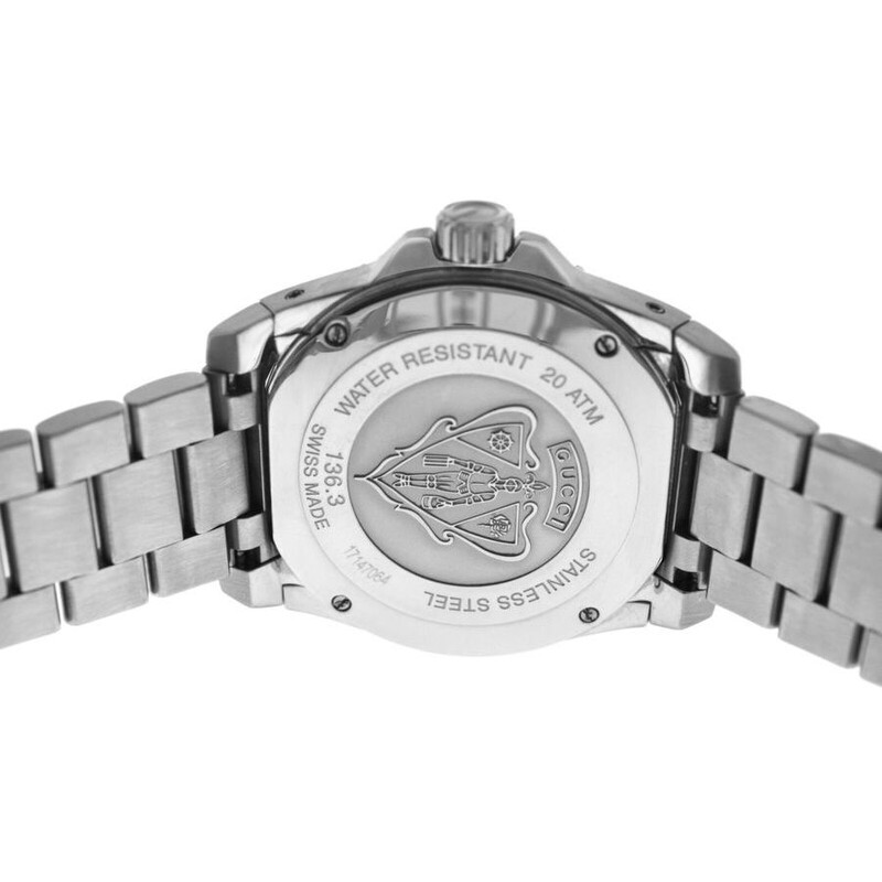 GUCCI Dive 136.3 20ATM クォーツ 黒文字盤 Gucci Pre-owned Gucci Dive Quartz Black Dial Men's Watch 136.3
