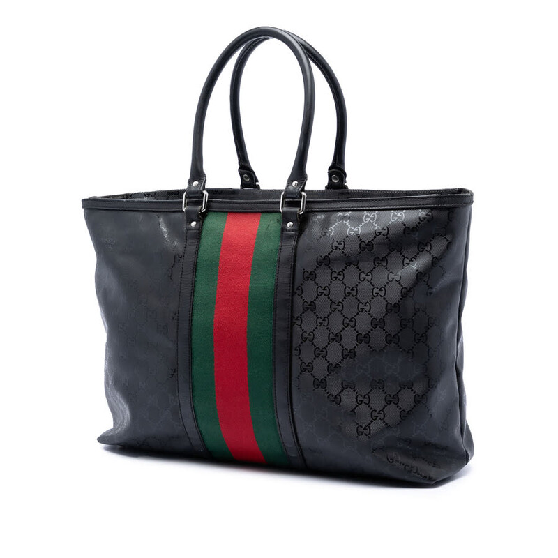 Gucci Pre-owned Gucci Fiat 500 Large GG Imprime Web Tote Ladies