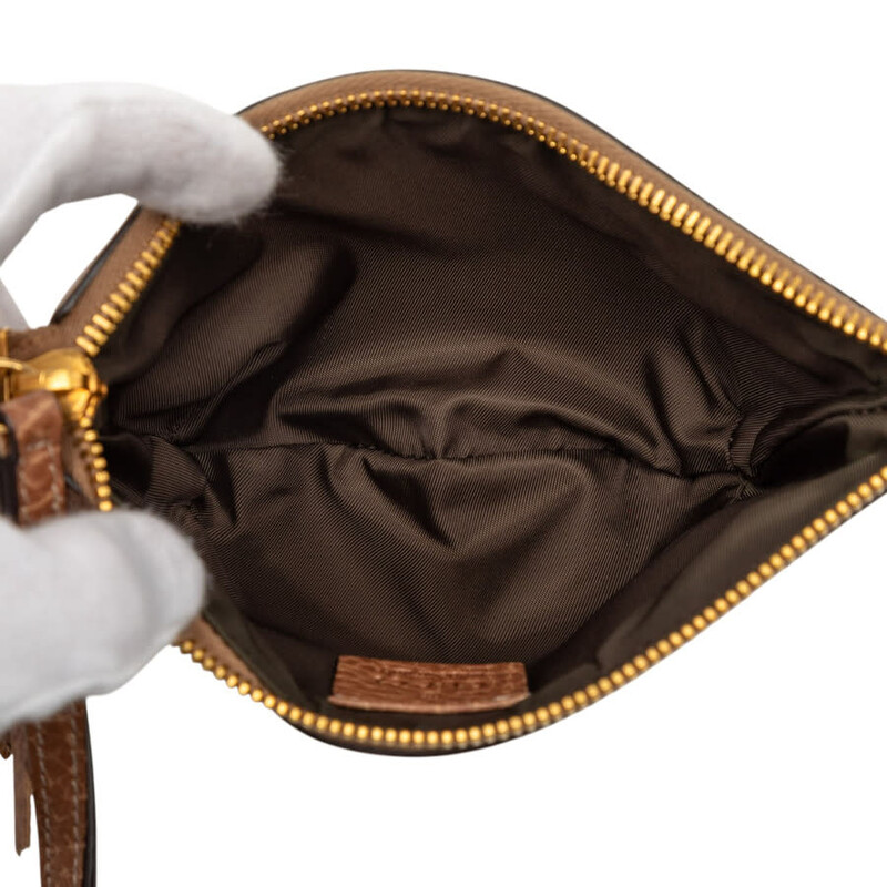 Gucci Pre-owned Gucci GG Canvas Bamboo Pouch Ladies 220091 467891